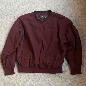 Cabela's Men's Burgundy Lightweight Jacket with pockets wind jacket. 100% poly